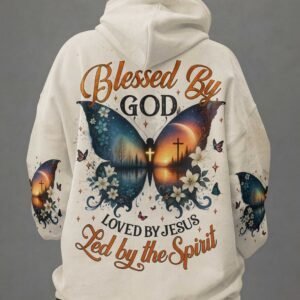 Blessed By God Loved By Jesus Led By The Spirit Hoodie