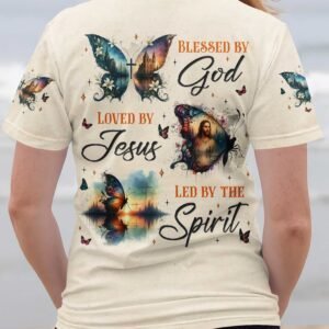 Blessed By God Loved By Jesus Led By The Spirit T-Shirt