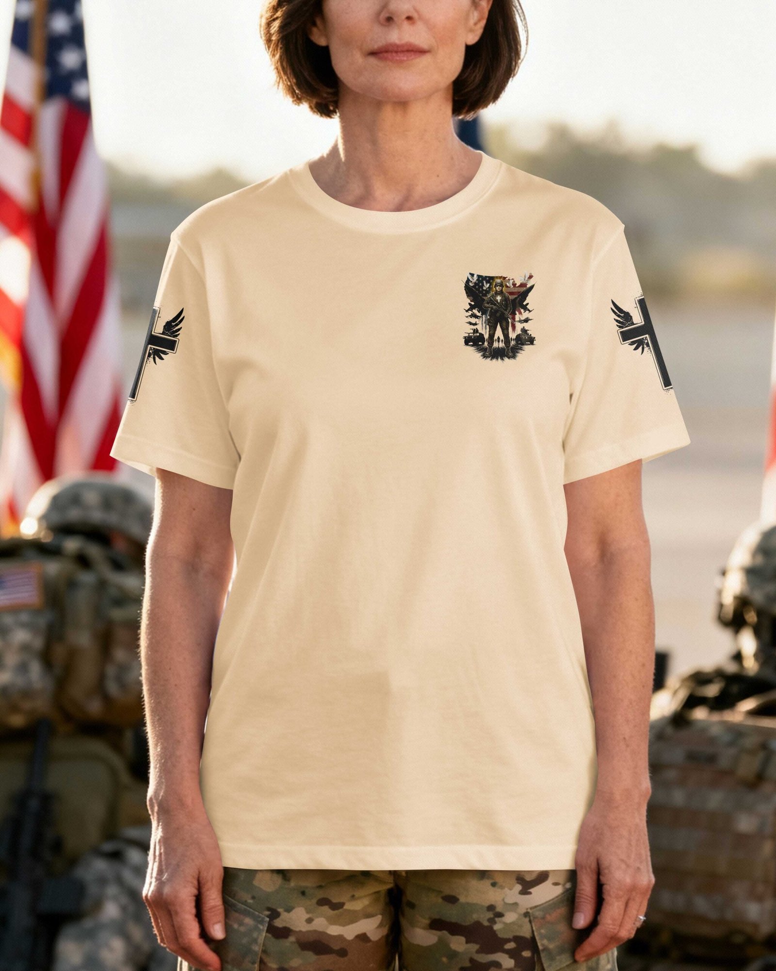 God Found Some Of The Strongest Women And Made Them Veterans T-Shirt - Image 4
