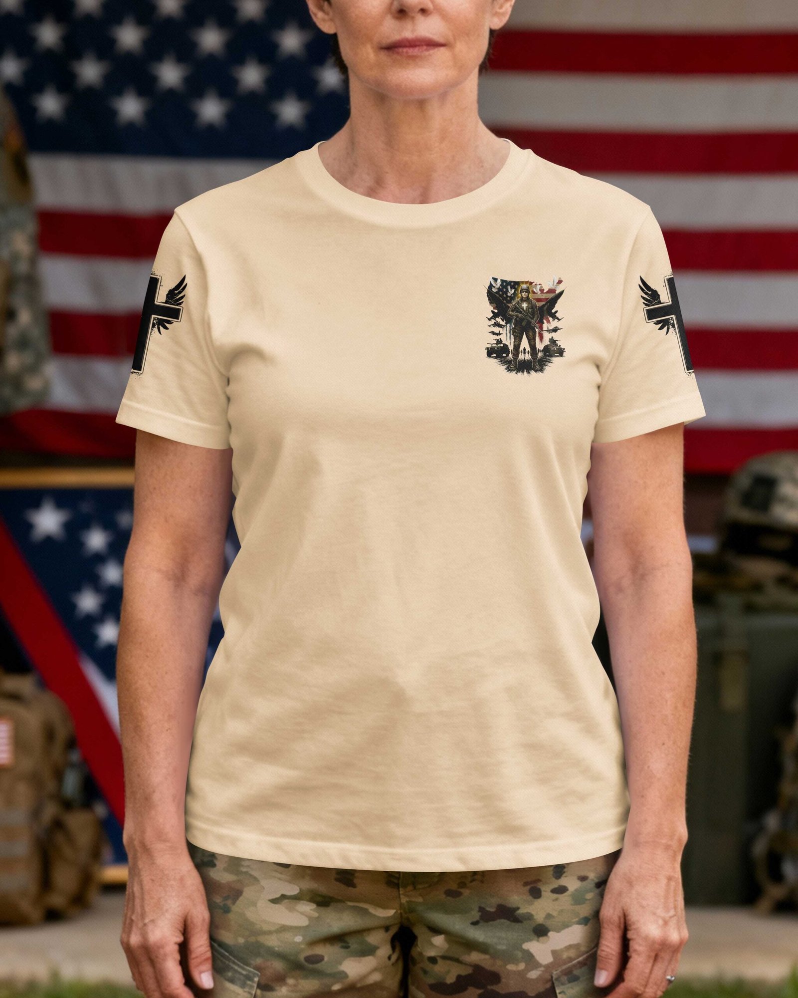 God Found Some Of The Strongest Women And Made Them Veterans T-Shirt - Image 2