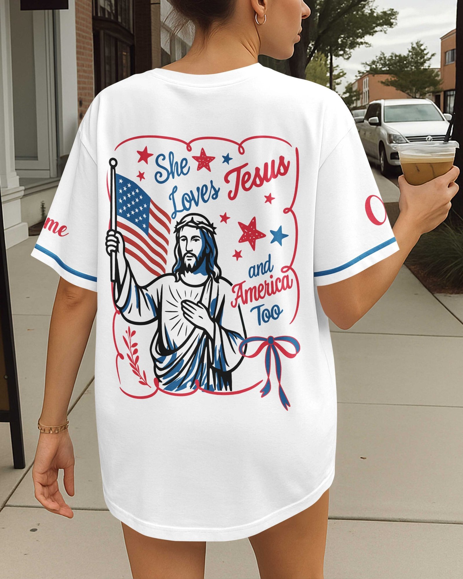 Jesus Saves All Over Print Custom Jersey - Image 2