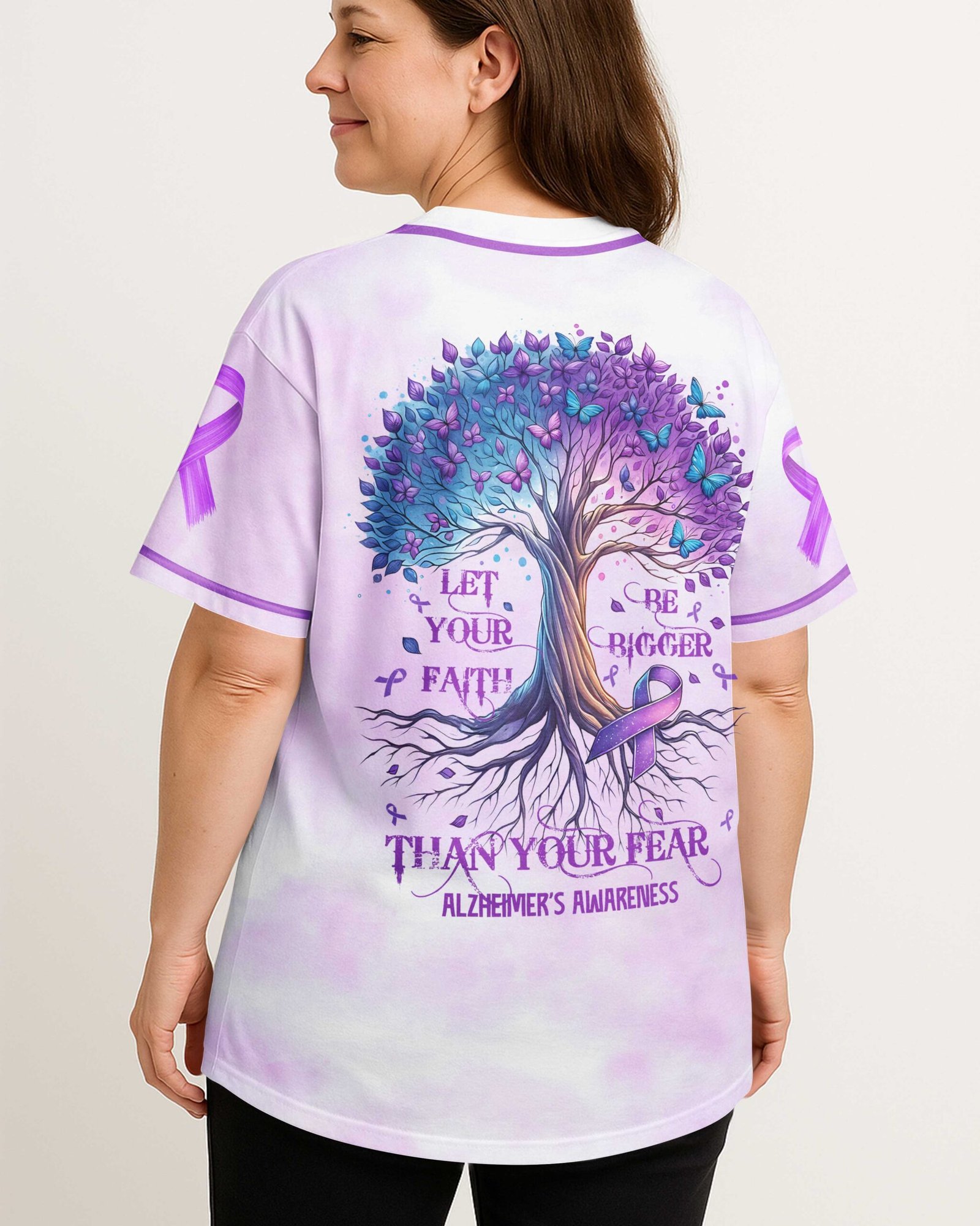 Let Your Faith Be Bigger Than Your Fear Alzheimer's Awareness All Over Print Jersey - Image 3