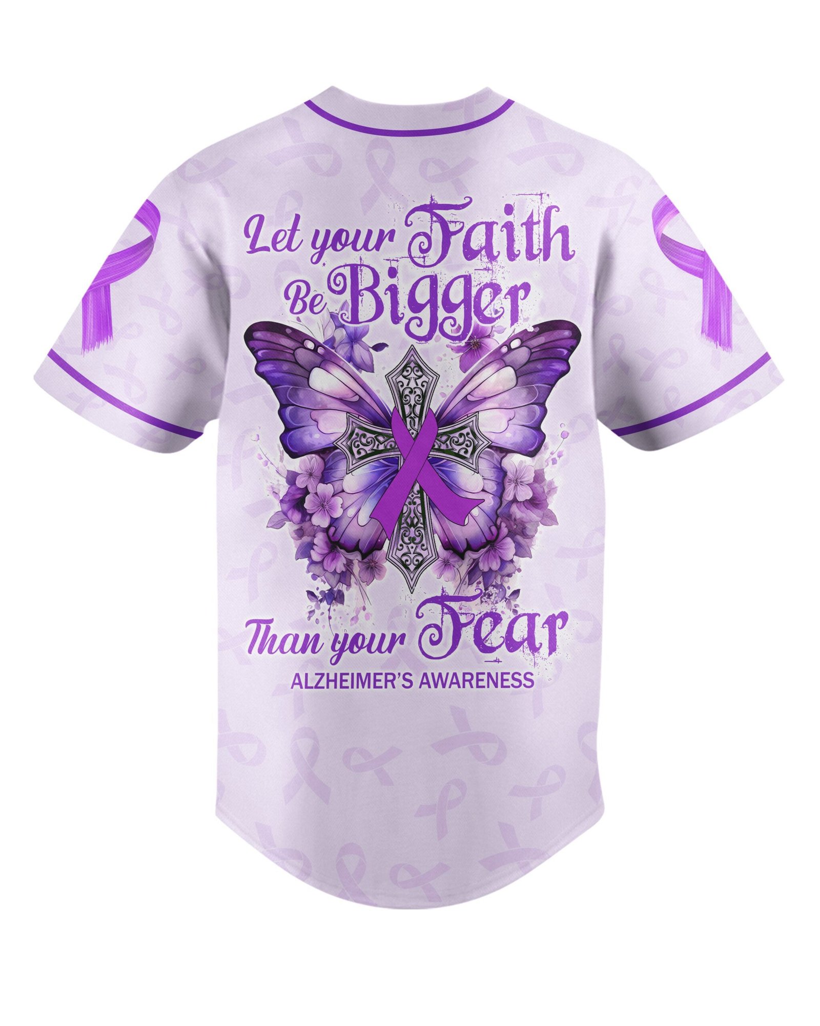 Let Your Faith Be Bigger Than Your Fear All Over Print Jersey - Image 4