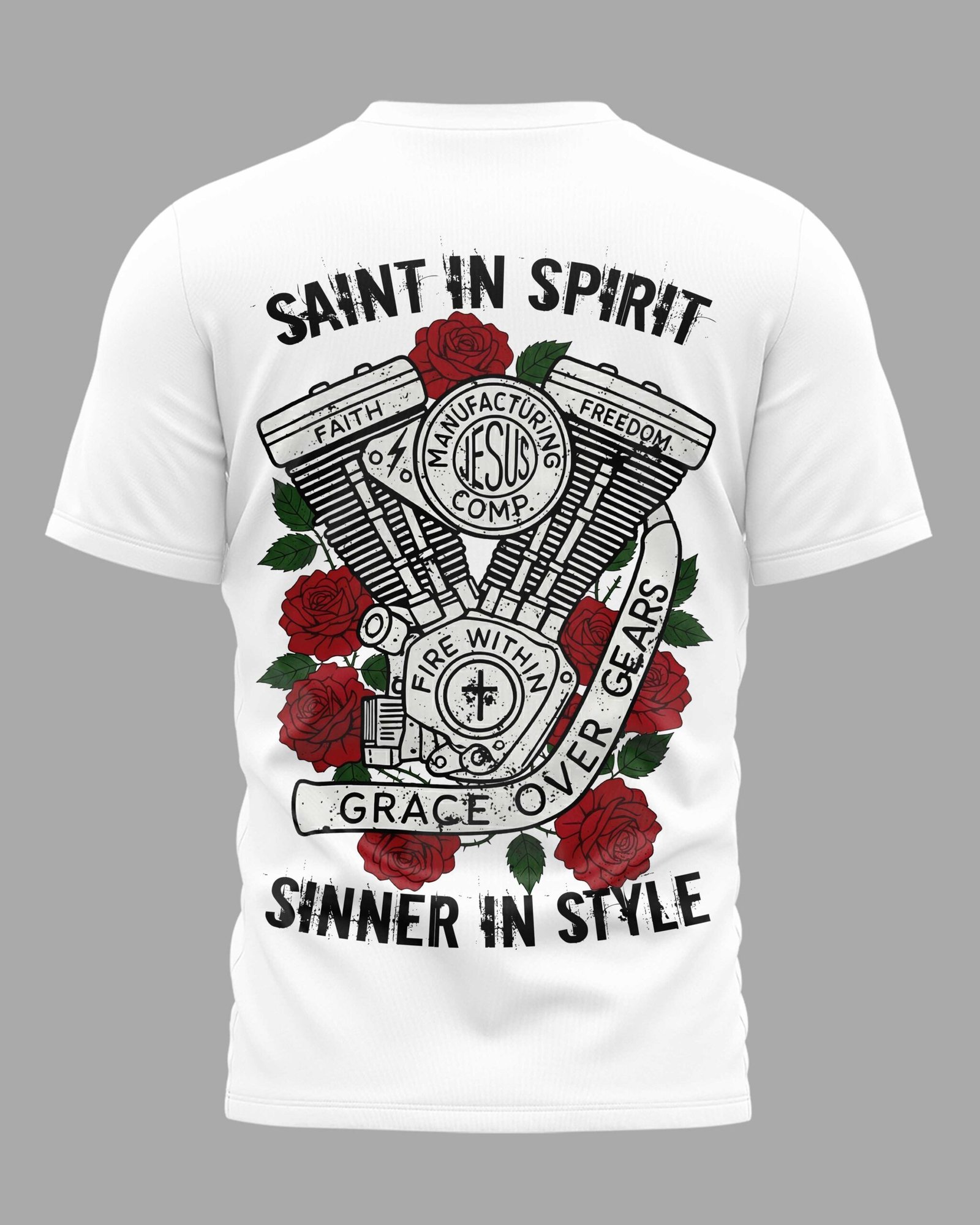 Saint In Spirit Sinner In Style T-Shirt - Image 13