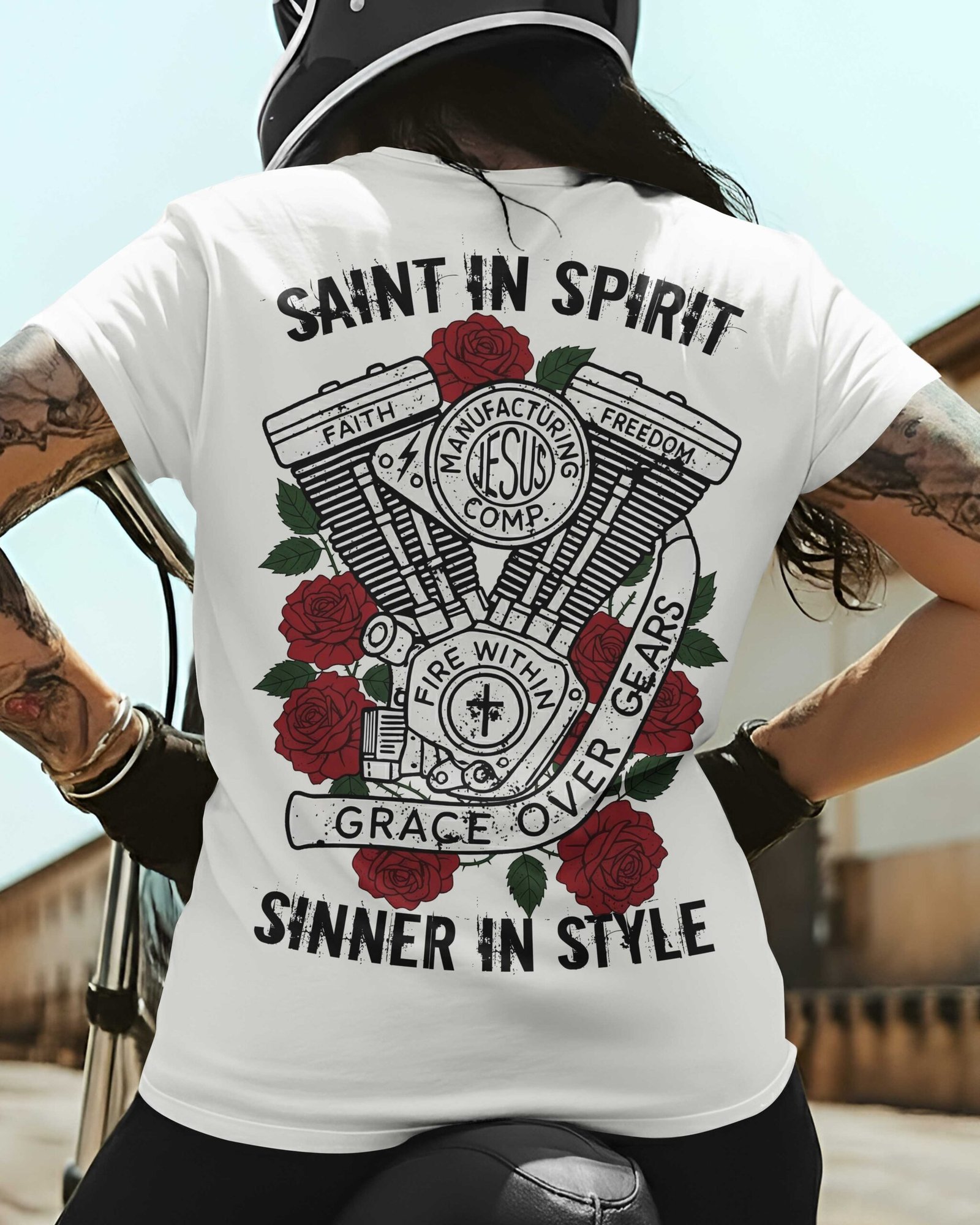 Saint In Spirit Sinner In Style T-Shirt - Image 8